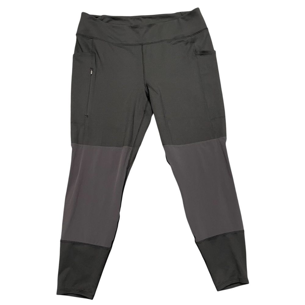 Patagonia Women's XL  Black Gray Pack Out Tights Pockets Hiking Gorpcore Outdoor